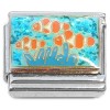 CT7256 Clownfish Swimming Blue Water Clown Fish Italian Charm
