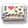 CT7266 I Love Soccer Sports Ball Italian Charm