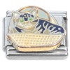 CT7272 Black Brown Cat Basket Italian Charm