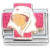CT7284 Nurse Red Glitter Italian Charm