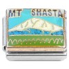 CT7287 Snowy Mount Shasta Green Grass Italian Charm