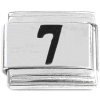 CT7507 Number Seven Black 7 Italian Charm