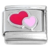 CT7510 Cute Red Pink Hearts Italian Charm