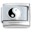 CT7517 Black White Yin Yang Italian Charm