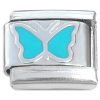 CT7518 Teal Butterfly Wings Italian Charm