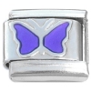 CT7519 Purple Butterfly Wings Italian Charm