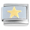 CT7520 Raised Gold Star Italian Charm.