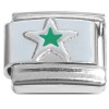CT7543 Star Green Center Italian Charm