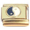 CT7544 Yin Yang Symbol Goldtone Base Italian Charm.