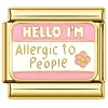 CT7617 Allergic to People Goldtone Italian Charm