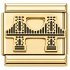 CT7643 Brooklyn Bridge Goldtone Italian Charm