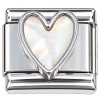 CT7666 Pearly Heart Italian Charm