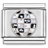CT7676 Glitter Disco Ball Italian Charm