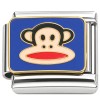 CT7823 Monkey Face Dark Blue Bear Italian Charm
