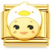 CT7837 Chick Angel Gold Base Italian Charm.