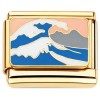 CT7855 Great Big Wave Gold Base Italian Charm