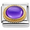 CT7870 Purple Bling Fringed Italian Charm