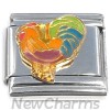 CT8007 Colorful Rooster Chicken Italian Charm