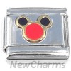 CT8008 Mouse Ears Red Black Italian Charm