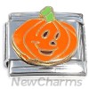 CT8012 Smile Face Pumpkin Jack O Lantern Italian Charm