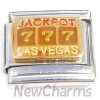 CT8026 Las Vegas Triple Seven Slot Machine Jackpot Italian Charm