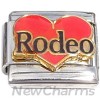 CT8038 Rodeo Red Heart Cowboy Italian Charm