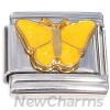 CT8040 Glitter Yellow Butterfly Italian Charm
