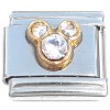 CT8067 Mouse Ears Clear Bling Italian Charm