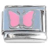 CT8093 Pink Color Butterfly Italian Charm