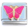 CT8111 Vibrant Dark Pink Butterfly Italian Charm