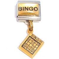 CT8243 Bingo Card Dangle Italian Charm