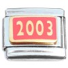 CT8277 Year 2003 Coral Red Italian Charm