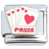 CT8324 Poker Hand Hearts Cards Italian Charm