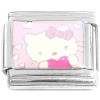 CT8326 Pink Hello Kitty Hearts Italian Charm