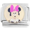 CT8328 Minnie Smile Circle Italian Charm