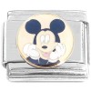 CT8329 Mickey Smile Circle Italian Charm