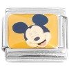 CT8343 Mickey Laughing Orange Italian Charm