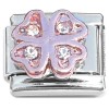 CT8353 Bling Clover Rosegold Italian Charm