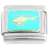 CT8378 White Helicopter Blue Sky Italian Charm