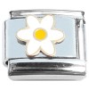 CT8380 Diasy White Flower Yellow Center Italian Charm