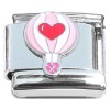 CT8382 Red Heart Hot Air Balloon Love Italian Charm