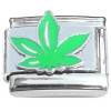 CT8394 Marijuana Pot Leaf Italian Charm