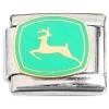 CT8395 John Deere Tractor Logo Italian Charm