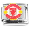 CT8397 Manchester United Soccer Logo Italian Charm