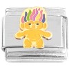 CT8403 Troll Doll Colorful Italian Charm