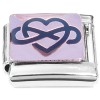 CT8408 Infinity Heart Rosegold Italian Charm