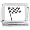 CT8433 Checkered Flag Racing Car Checker Italian Charm