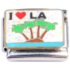 CT8442 I Love LA Los Angeles Palm Trees Ocean Italian Charm