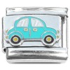 CT8449 Cute Blue Bug Car Italian Charm