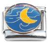 CT8455 Moon Reflection Dark Blue Sky Italian Charm